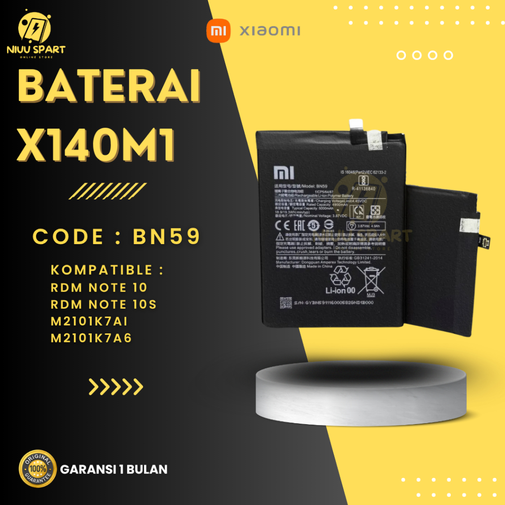 BATERAI BATTERY XIAOMI BN59 XIAOMI REDMI NOTE 10 4G/10S/ POCO M5S DOUBEL [IC POWER] ORIGINAL