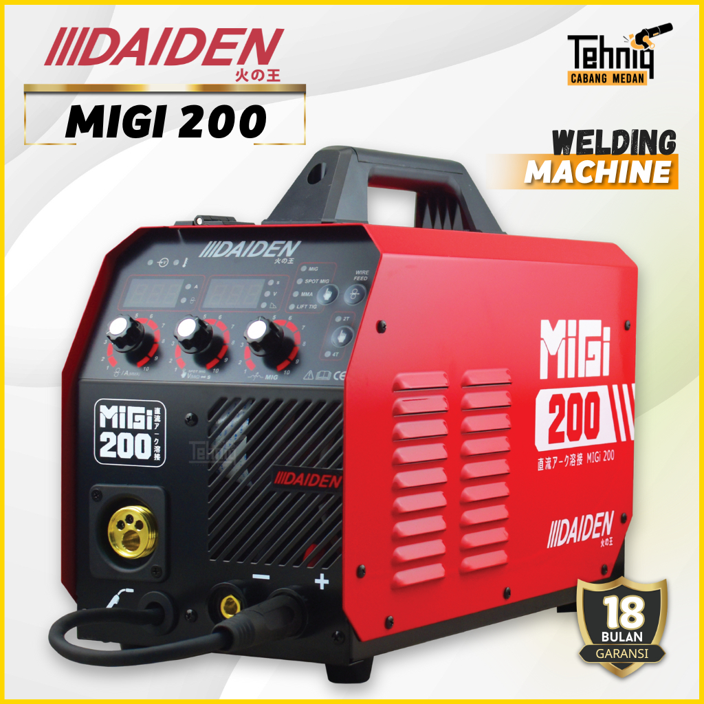 Mesin las listrik Daiden Welding Inverter / Machine MIGi 200