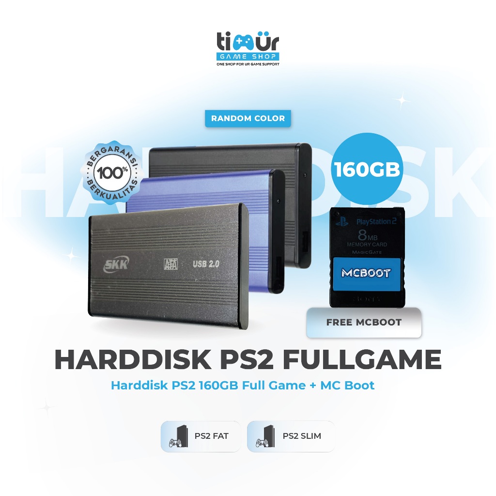 Harddisk Hardisk Eksternal Luar PS2 Support Semua PS2 160GB