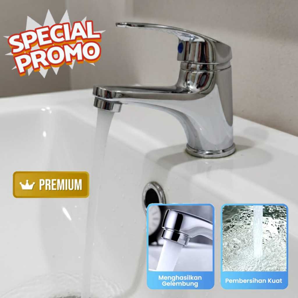 Keran Kran Air Wastafel Wastapel Cuci Tangan Jungkit Up Down Naik Turun