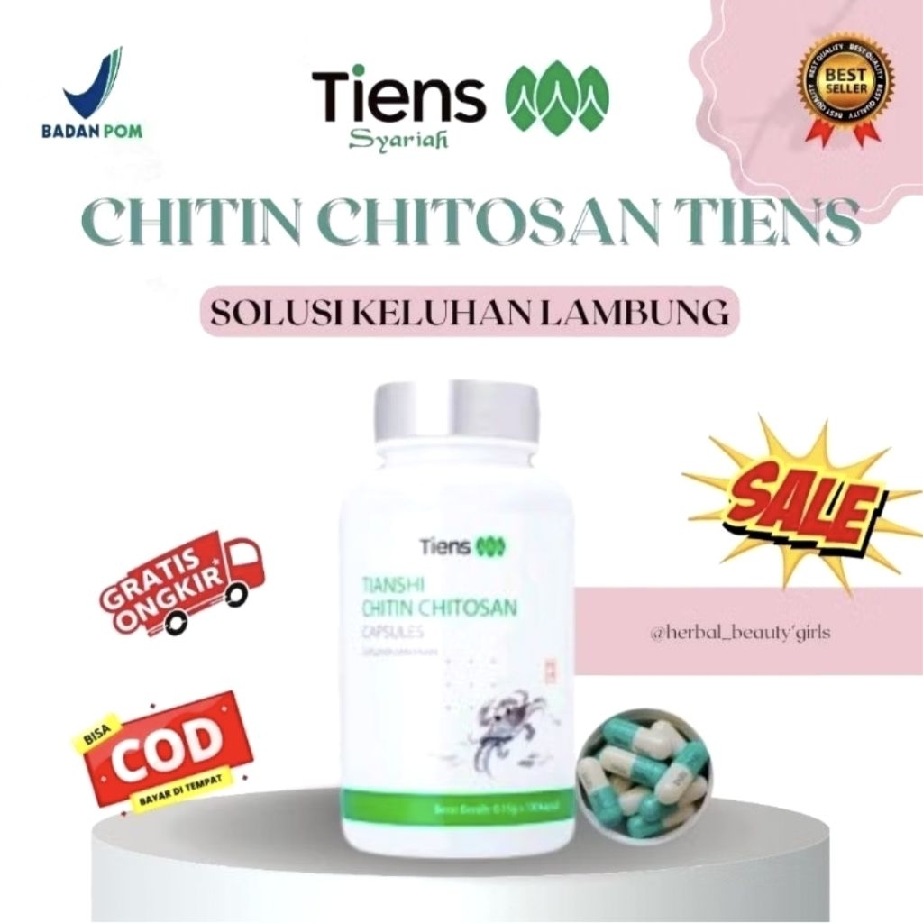 Chitin Chitosan Tiens - Vitamin Asam Lambung - Untuk Kesehatan Asam Lambung - Obat Lambung - OBAT AS