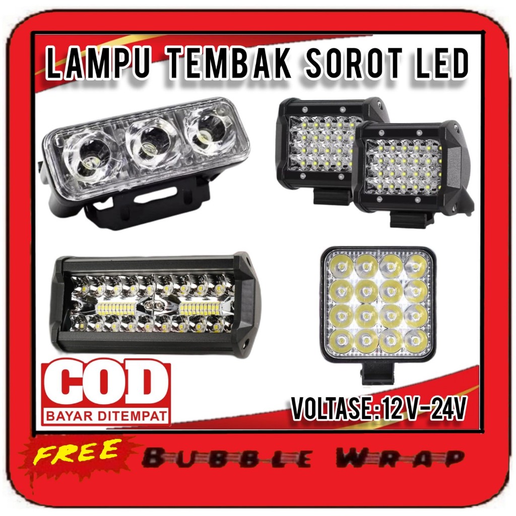 Lampu Tembak Sorot Led Cree / Lampu Tembak Sorot LED Motor Mobil Vixion Beat Nmax Vario Mio Scoopy
