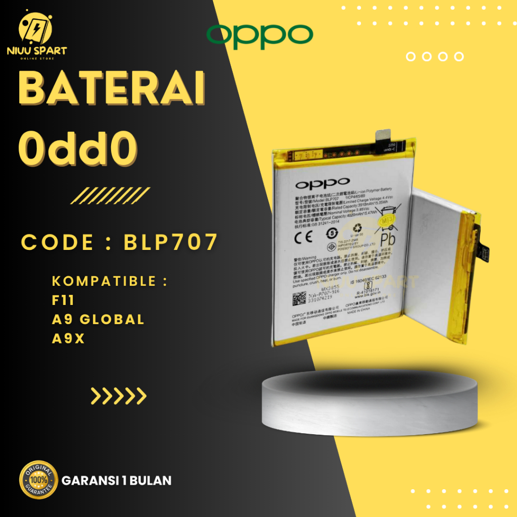 BATERAI BATTERY OPPO BLP707 F11 DOUBLE [IC POWER] ORIGINAL
