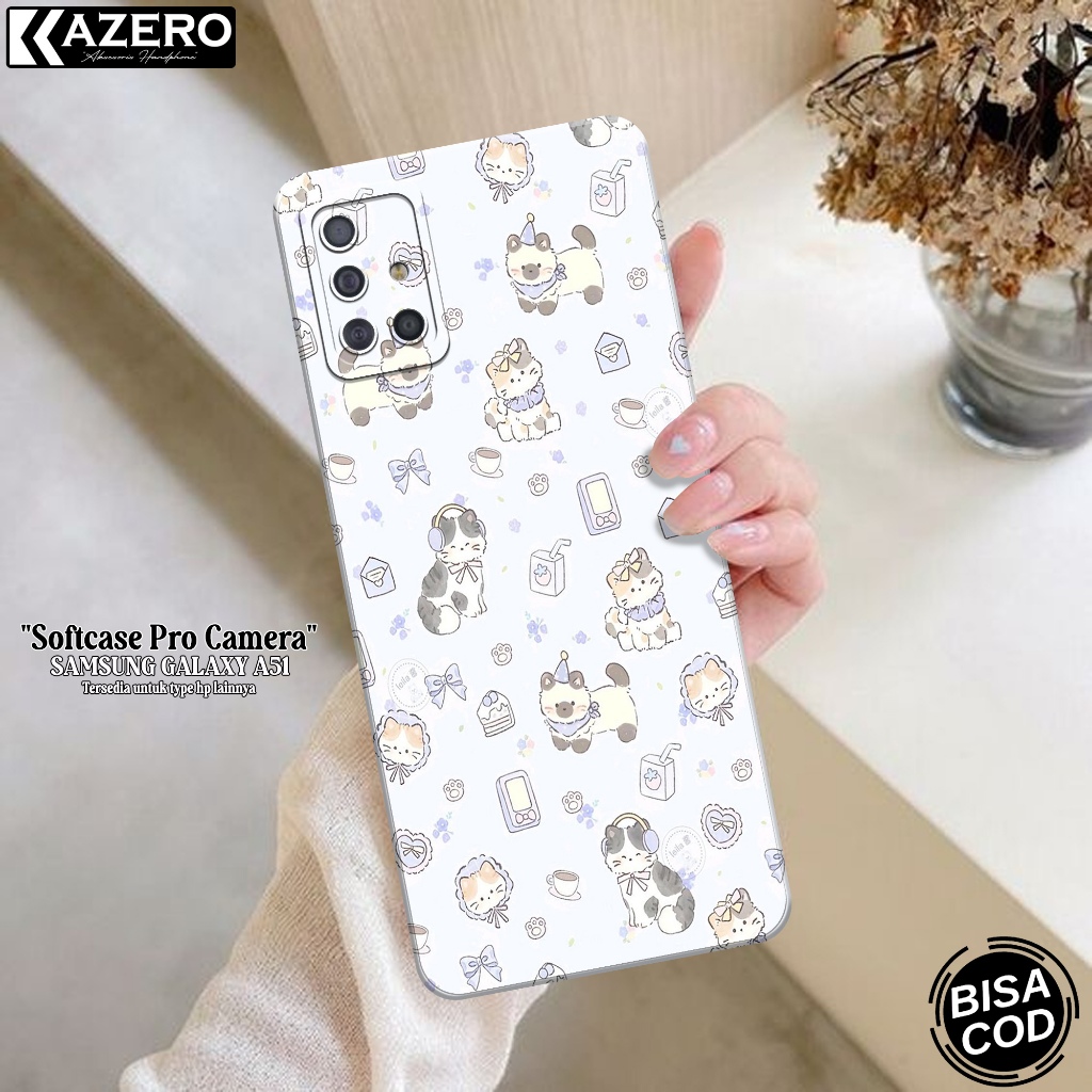 Kesing Samsung Galaxy A51 - Kazero Fashion Case Kartun - Case Samsung Galaxy A51 - Pelindung Hp - Ca