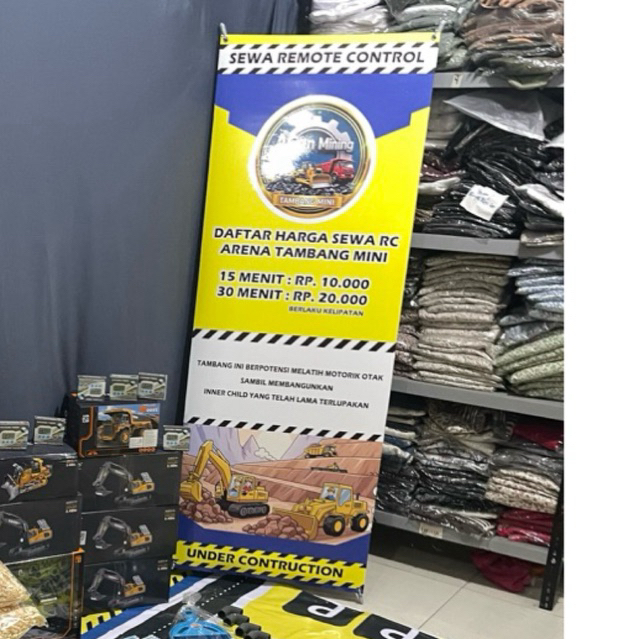 Xbanner / Stand Banner Paket usaha tambang mini