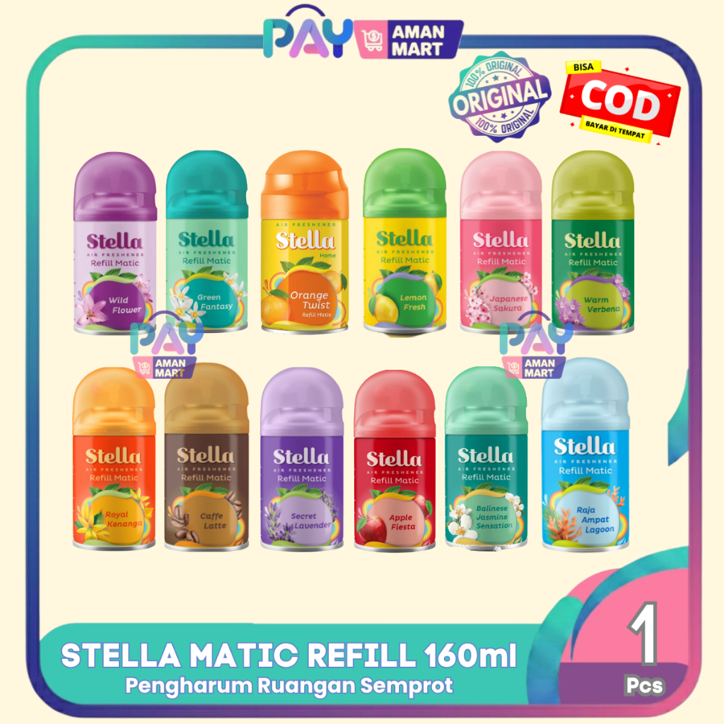 STELLA MATIC REFILL PREMIUM 160ml - pengharum ruangan semprot