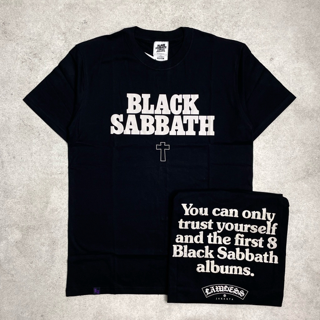 Black Sabbath x Lawless Jakarta - Typecross | Tshirt Black Original Merchandise