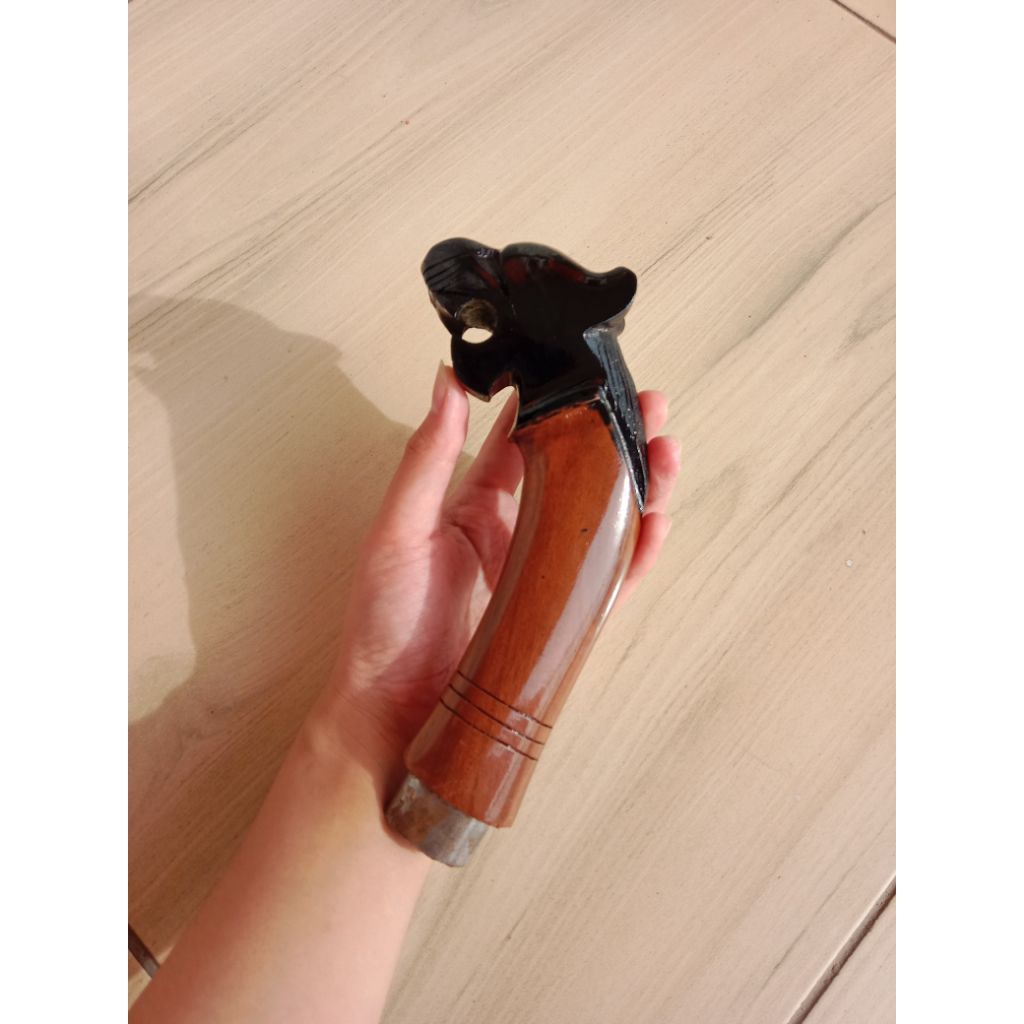 gagang golok ukir macan, ukuran sedang