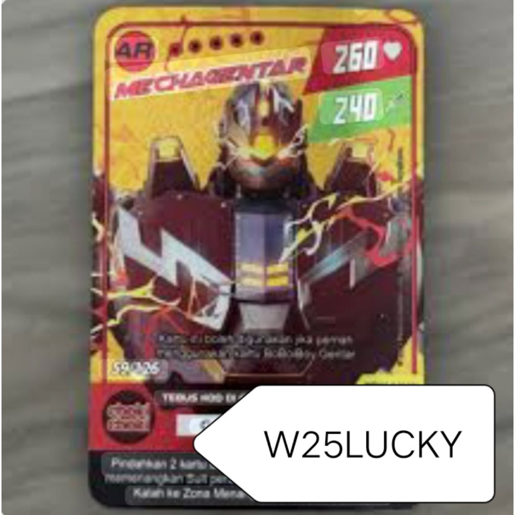 Kartu Boboiboy Choki-Choki Kartu Mechagentar AR