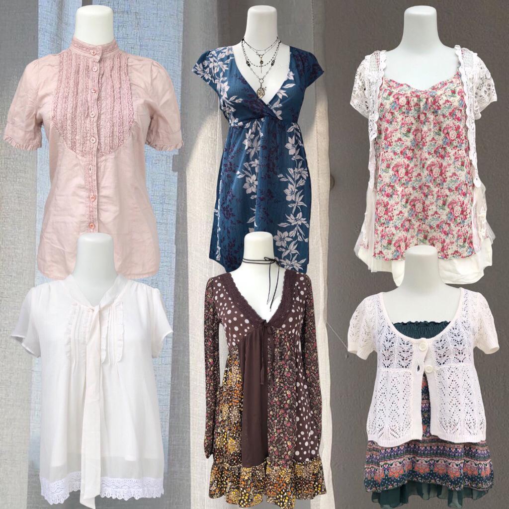 ( UPDATE 17 DEC ) AngelicShine Stylish Atasan Clothing Collections Rosa Cheri Axes Femme | Milkmaid 