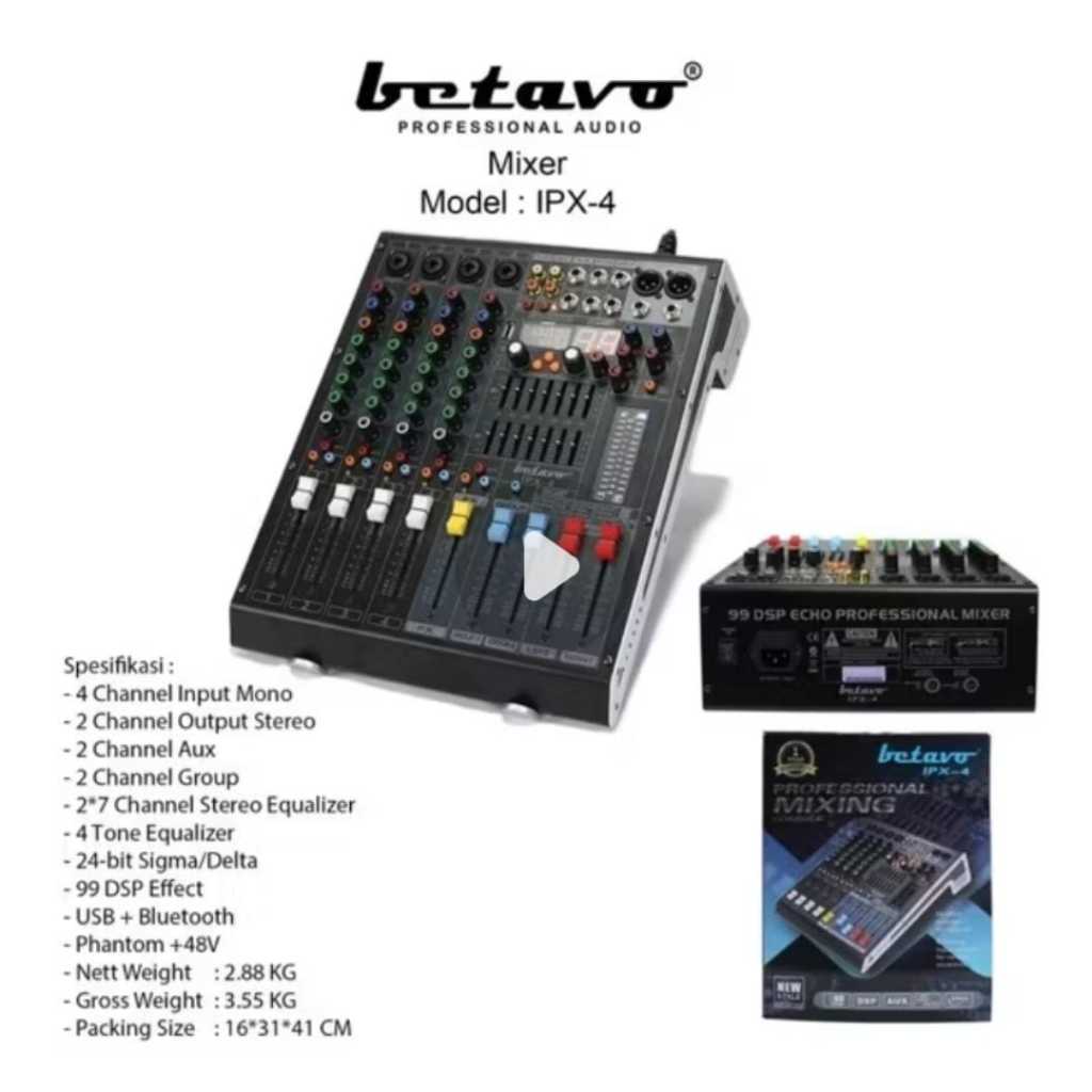 Mixer 4 Channel BETAVO IPX 4 Original