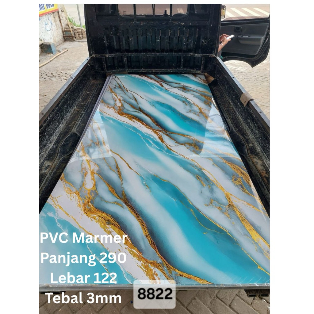 PVC Marmer Sheet Dinding & Plafon | Panel PVC Motif Marmer Premium Interior