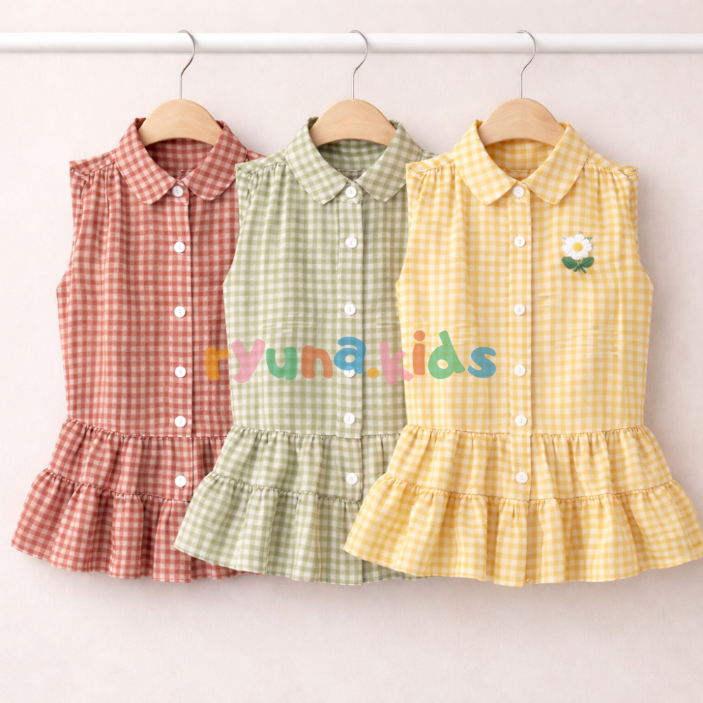 Ceria Dress Kotak - Kotak | Dress Kotak Lucu | Daily Dress