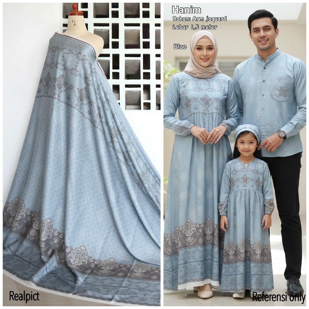 TERBARU Kain Armany Silk Jacquard Meteran//Kain Gamis Adem dan Lembu//Bahan Baju Lebaran Mewah//Kain