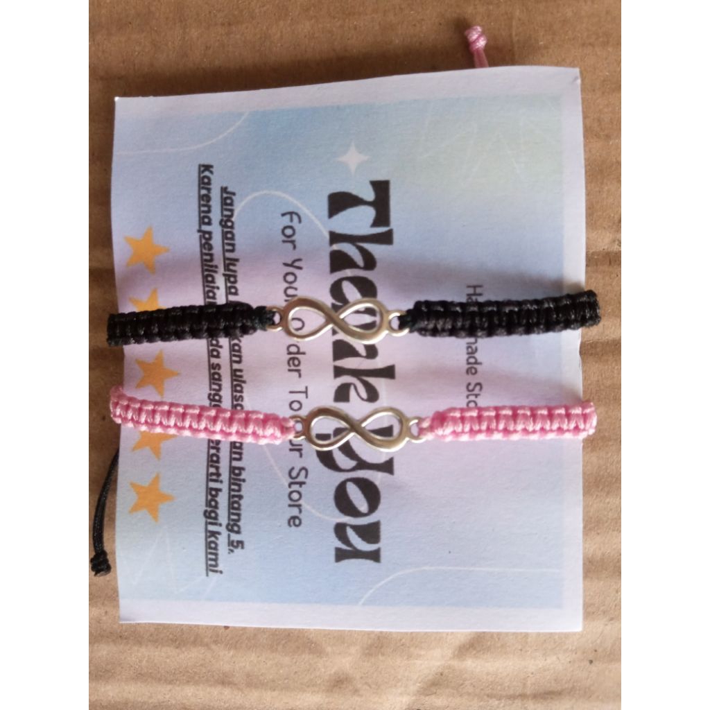 gelang couple infinity||gelang persahabatan || gelang pasangan