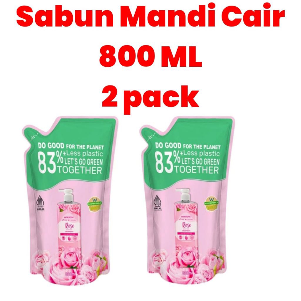 Sabun mandi cair 800 ml merek WATSON  isi 2 pack