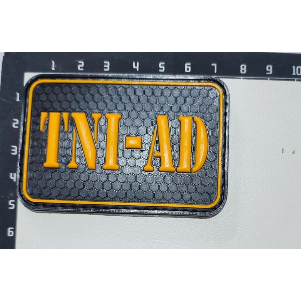 Patch Rubber Velcro / Tempelan Karet TNI - AD