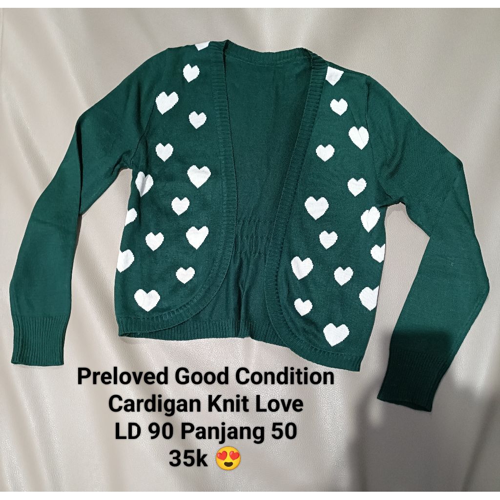 Prelove Baju Makassar Cardigan Rajut Love