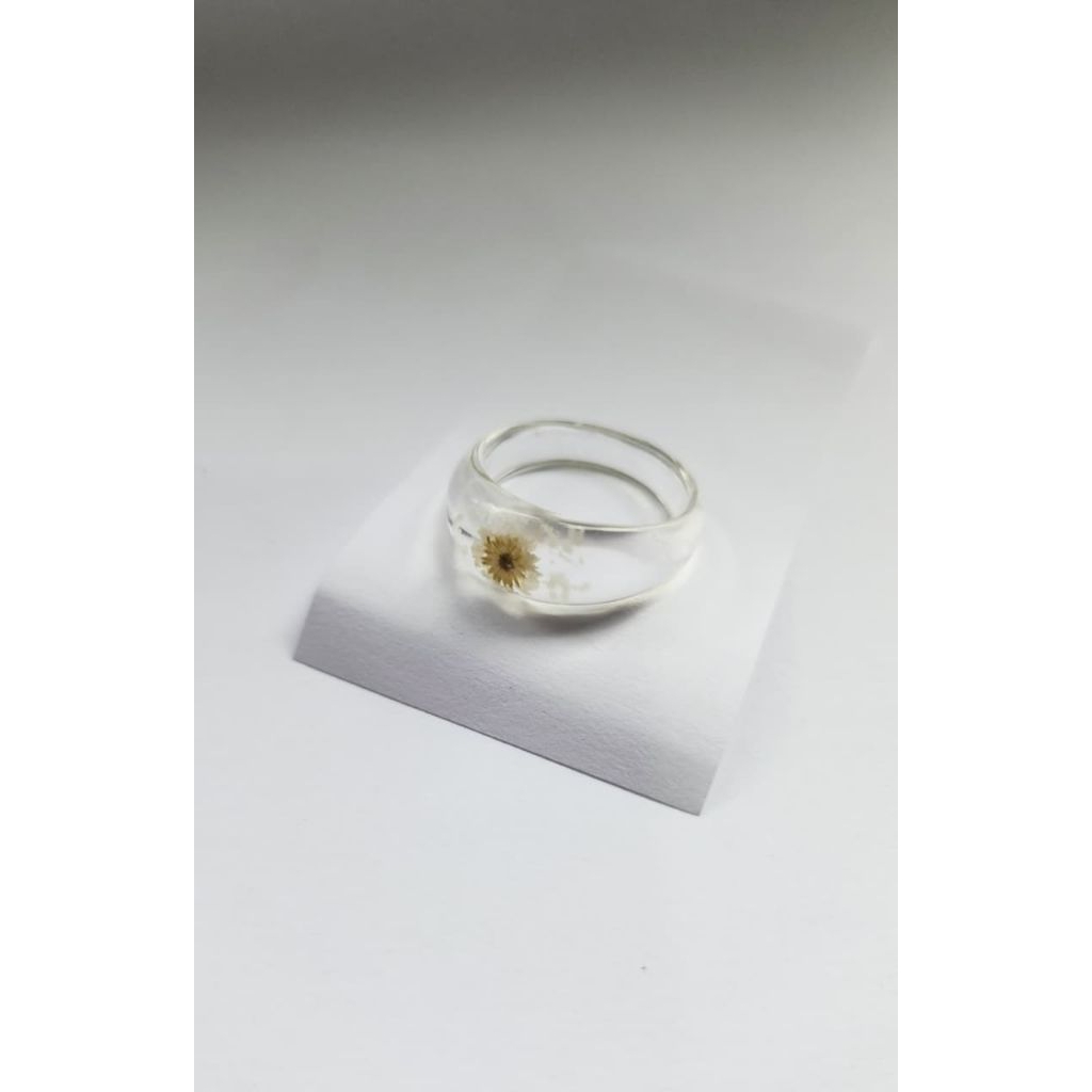 cincin custom resin edelweis bisa request nama dan warna