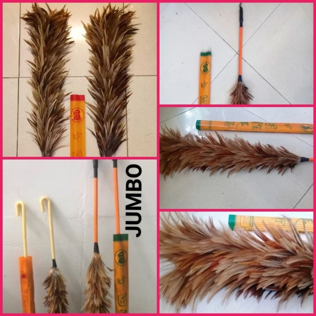 kemoceng bulu ayam UKURAN JUMBO kemoceng cap bulu ayam jago kemoceng rrt