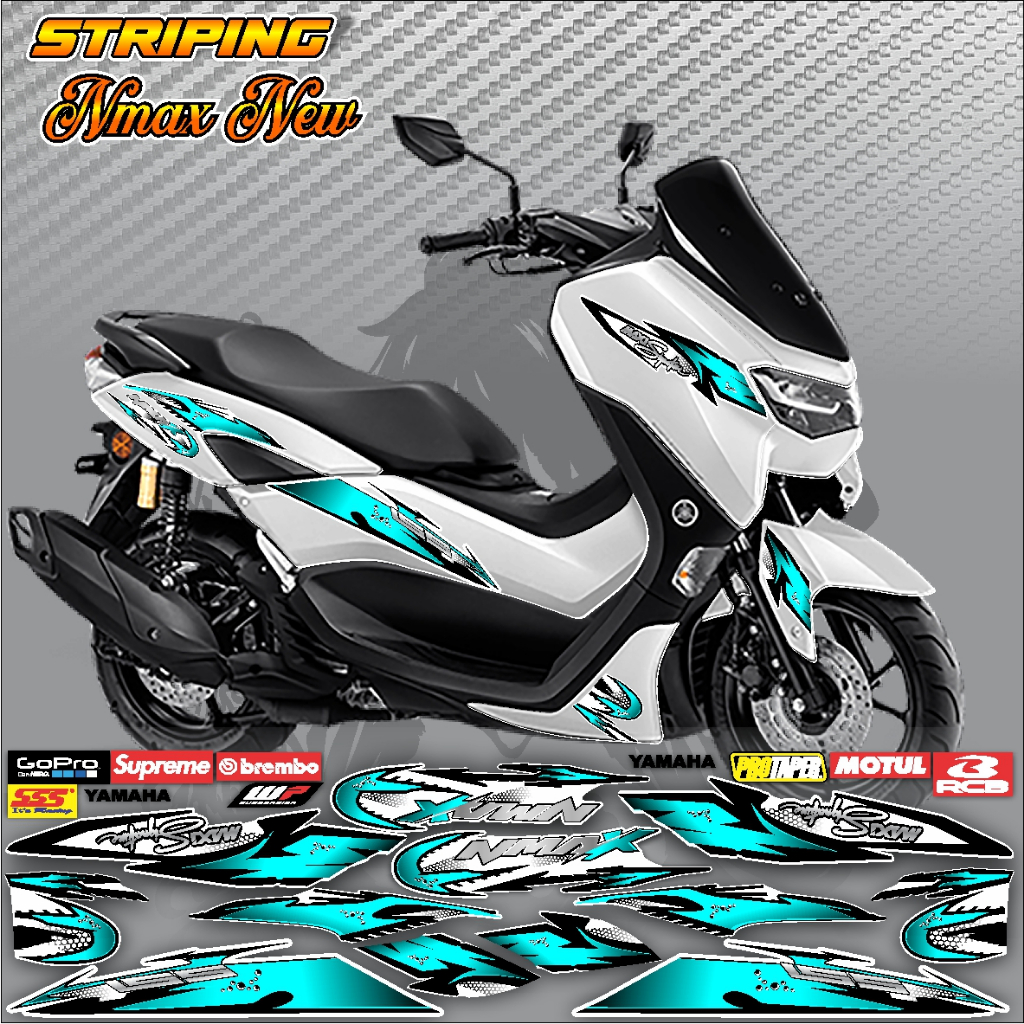 STRIPING LIVERY NMAX NEW STIKER YAMAHA NMAX NEW SIMPLE GRAFIS NEW KEREN