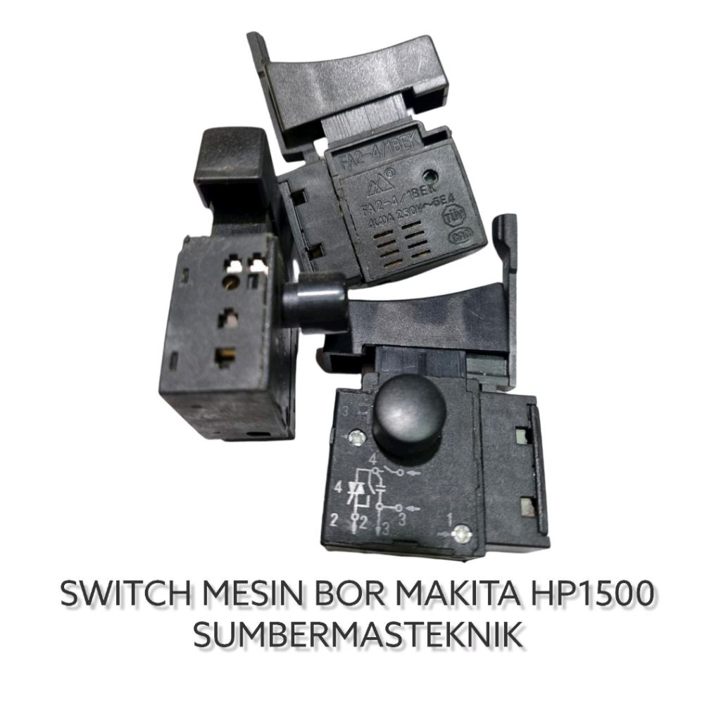 SWITCH MAKITA HP1500 SAKLAR ONOFF MESIN BOR MAKITA HP 1500 POLOS