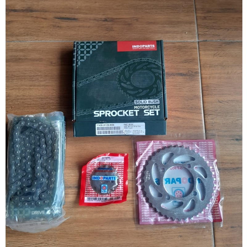 Gear Gir Set Paket Yamaha Jupiter MX New 135 428S-112 14T 38T INDOPARTS | Gir Set Jupiter MX Copling