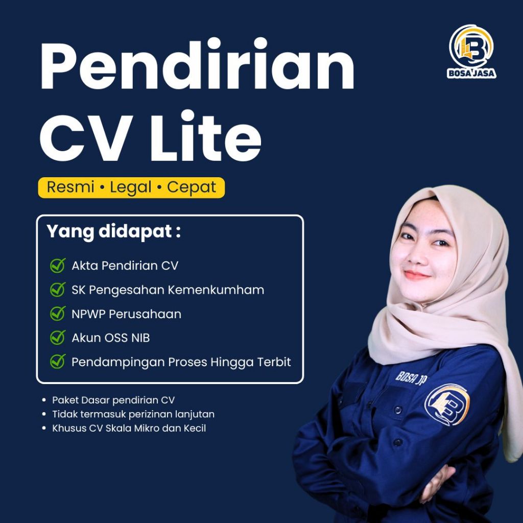 Jasa Pendirian CV Resmi Online – Akta, SK Kemenkumham & NIB OSS
