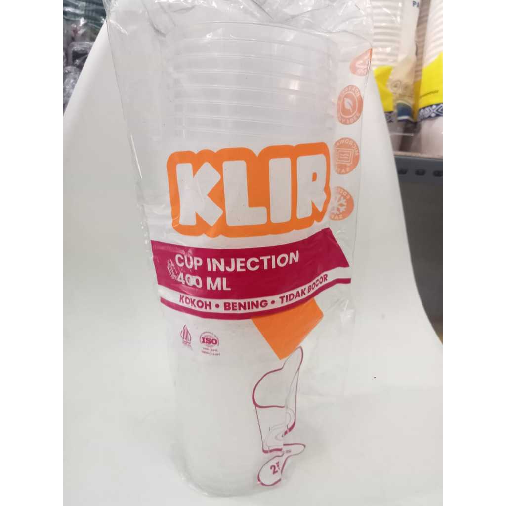 KLIR Cup Injection + Lid Cup Injection [25pcs] uk 400ml /500ml