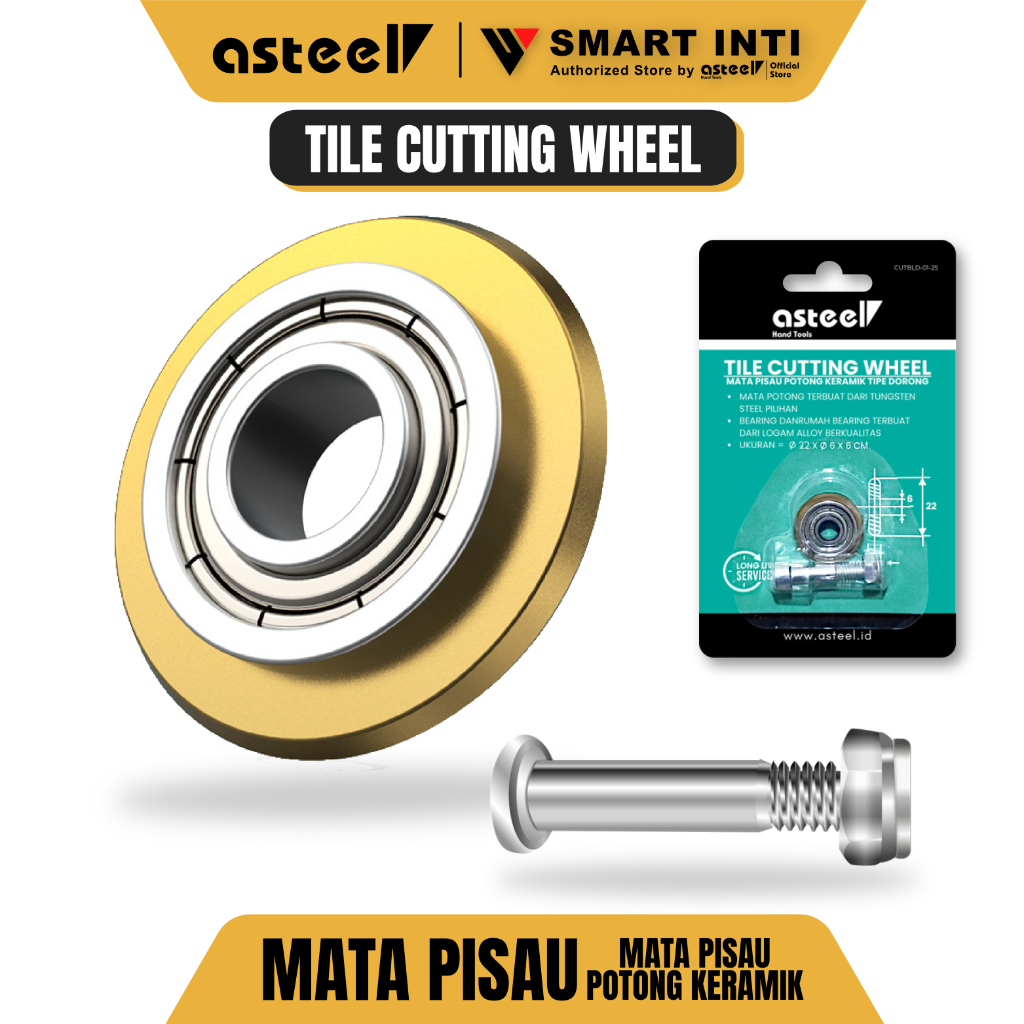 ASTEEL Tile Cutter Wheel Mata Pisau Potong Keramik Granit Dorong + Bearing - Tile Cutter Wheel