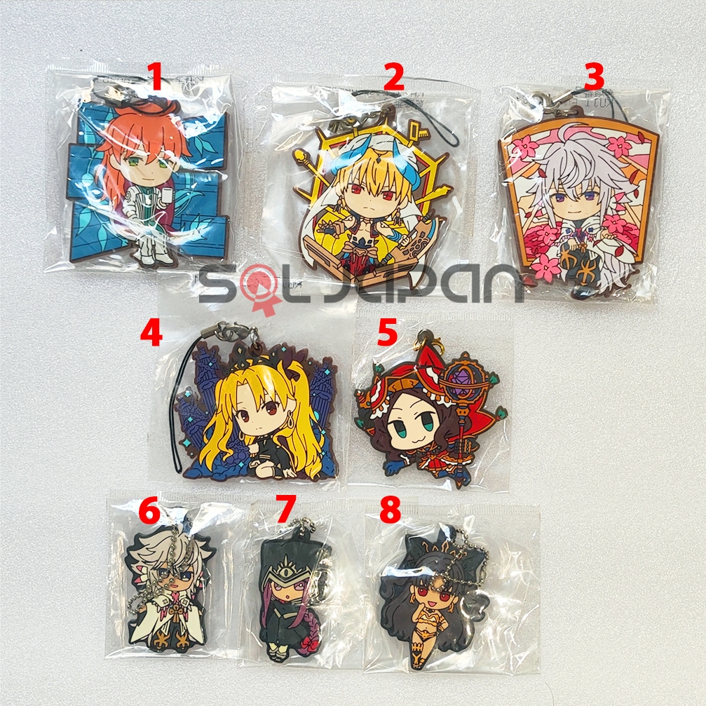 Fate Grand Order FGO Kuji Rubber Strap Roman Gilgamesh Merlin Ereshkigal Davinci Medusa Lily Ishtar