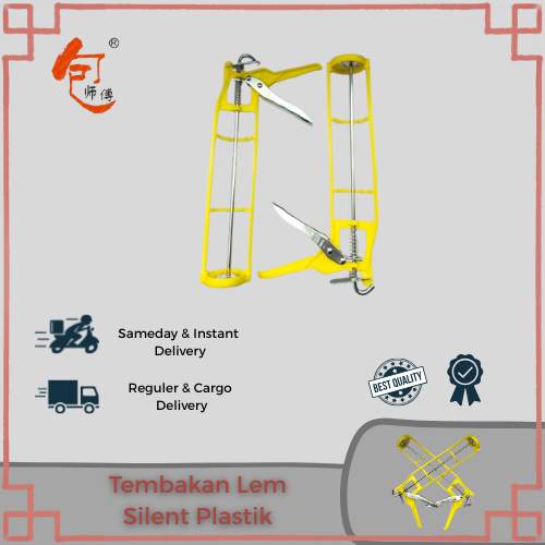 Tembakan Lem Sealant Alat Tembak Lem Bahan Plastik Warna Kuning
