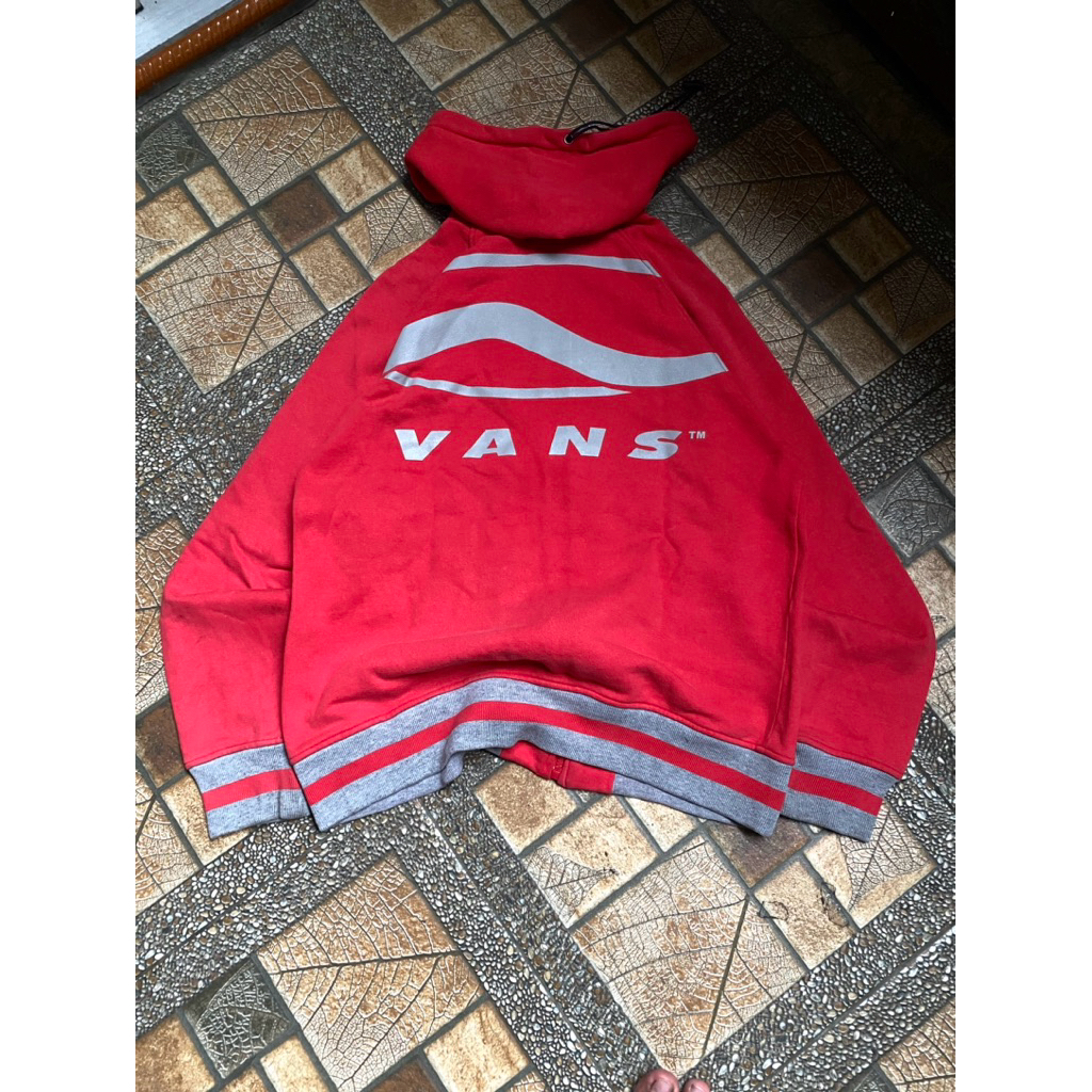 zipper hoodie vans 90s big logo