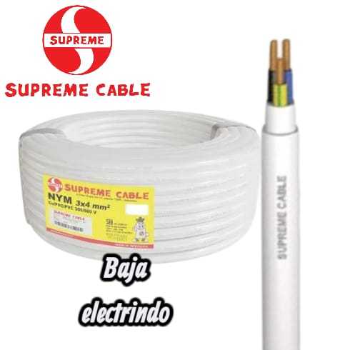 Kabel Tunggal isi 3 NYM 3X4mm SUPREME @100meter dan 50meter Kabel NYM 3X4 mm SUPREME