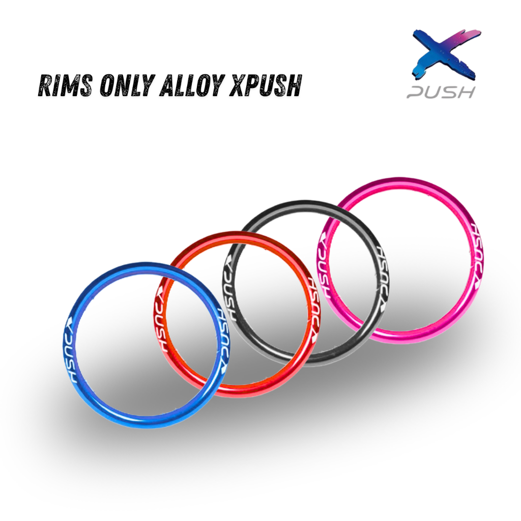 Xpush Rims Velg Only Pushbike Push Bike XPUSH Racing Allumunium Alloy Ultralight Doublewall