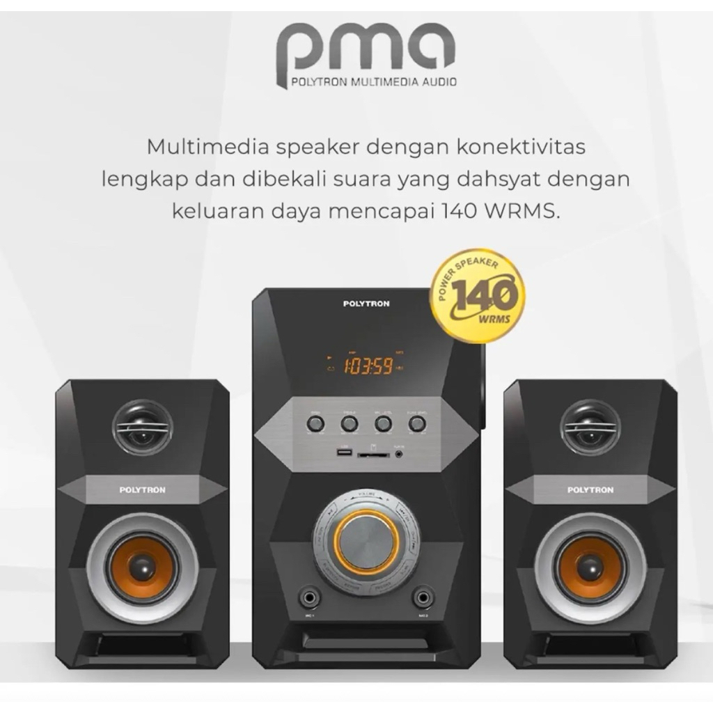 SPEAKER POLYTRON PMA 9522 - POLYTRON BLUETOOTH SPEAKER MULTIMEDIA KARAOKE PMA 9522 - SPEAKER AKTIV P