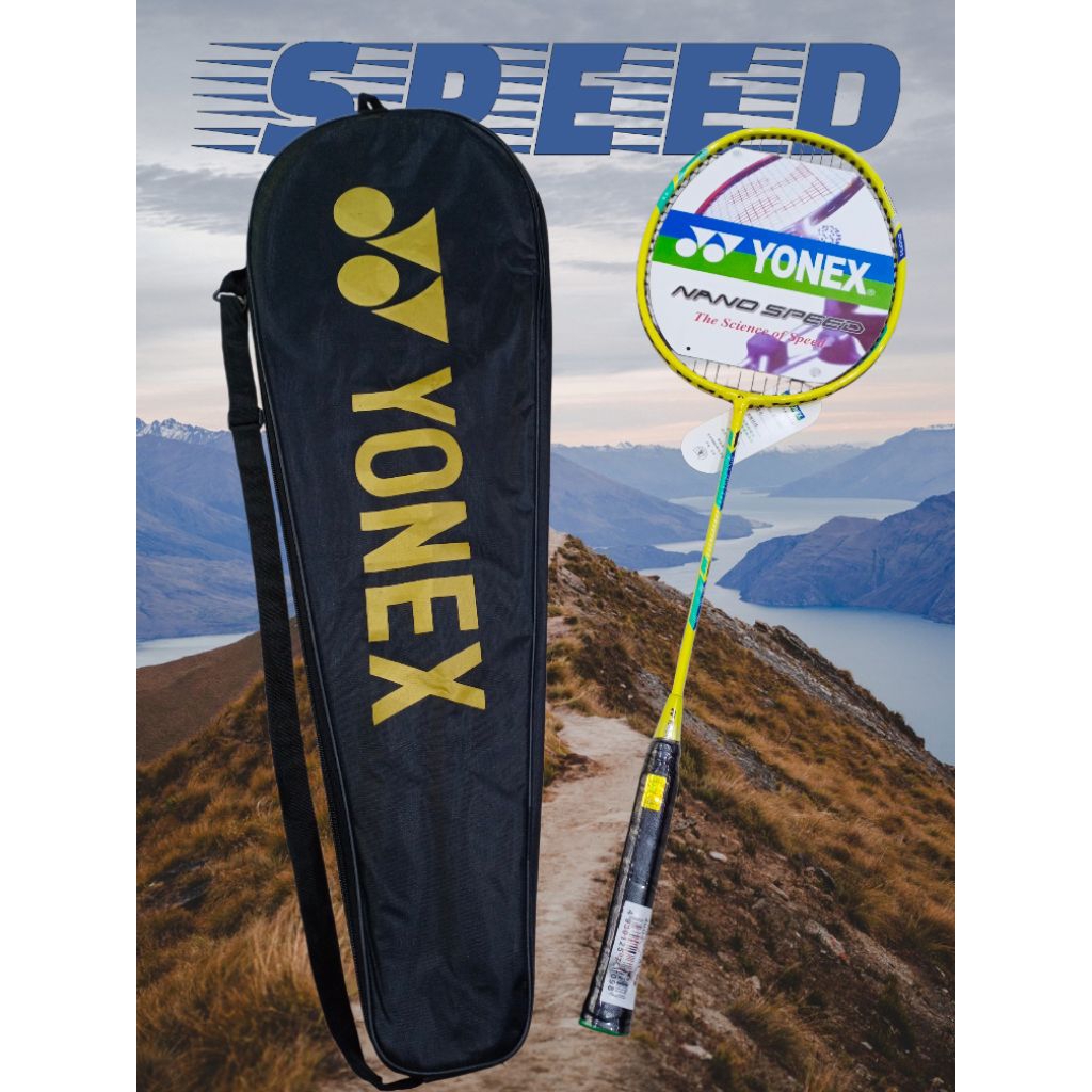Raket Badminton / Raket Bulutangkis Senyawa Import / Raket YY Import + Plus Senar