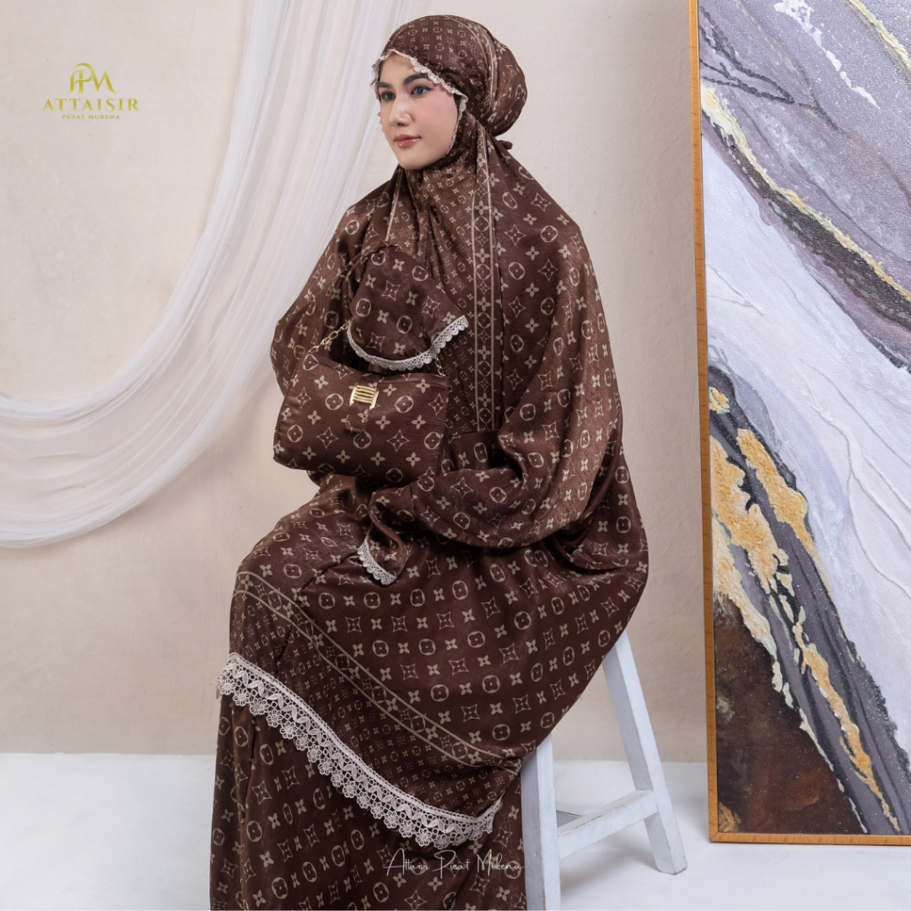 Apm Mukena Dewasa Terusan Santorini Silk Premium Shafira Series Apm