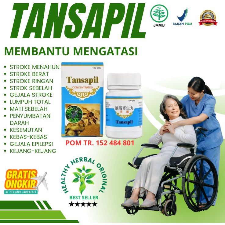 TANSAPIL Obat Herbal China 100% Asli BPOM Obat Stroke Berat & Stroke Ringan, Gejala stroke,Epilepsi 