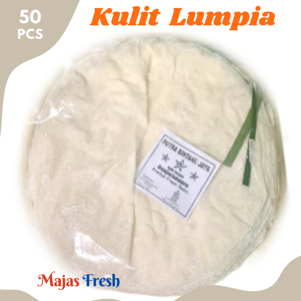 KULIT LUMPIA BULAT Segar - Kulit Lumpia HomeMade Spring Roll Fresh | Isi 50 Pcs [ Harga Per BKS ]