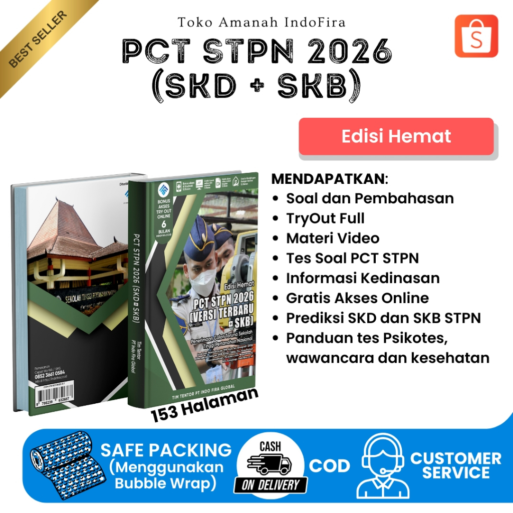 Terbaru Buku PCT STPN 2026 SKD + SKB (Edisi Hemat + Free E-Learning) Sesuai Kisi" Terbaru STPN 2026