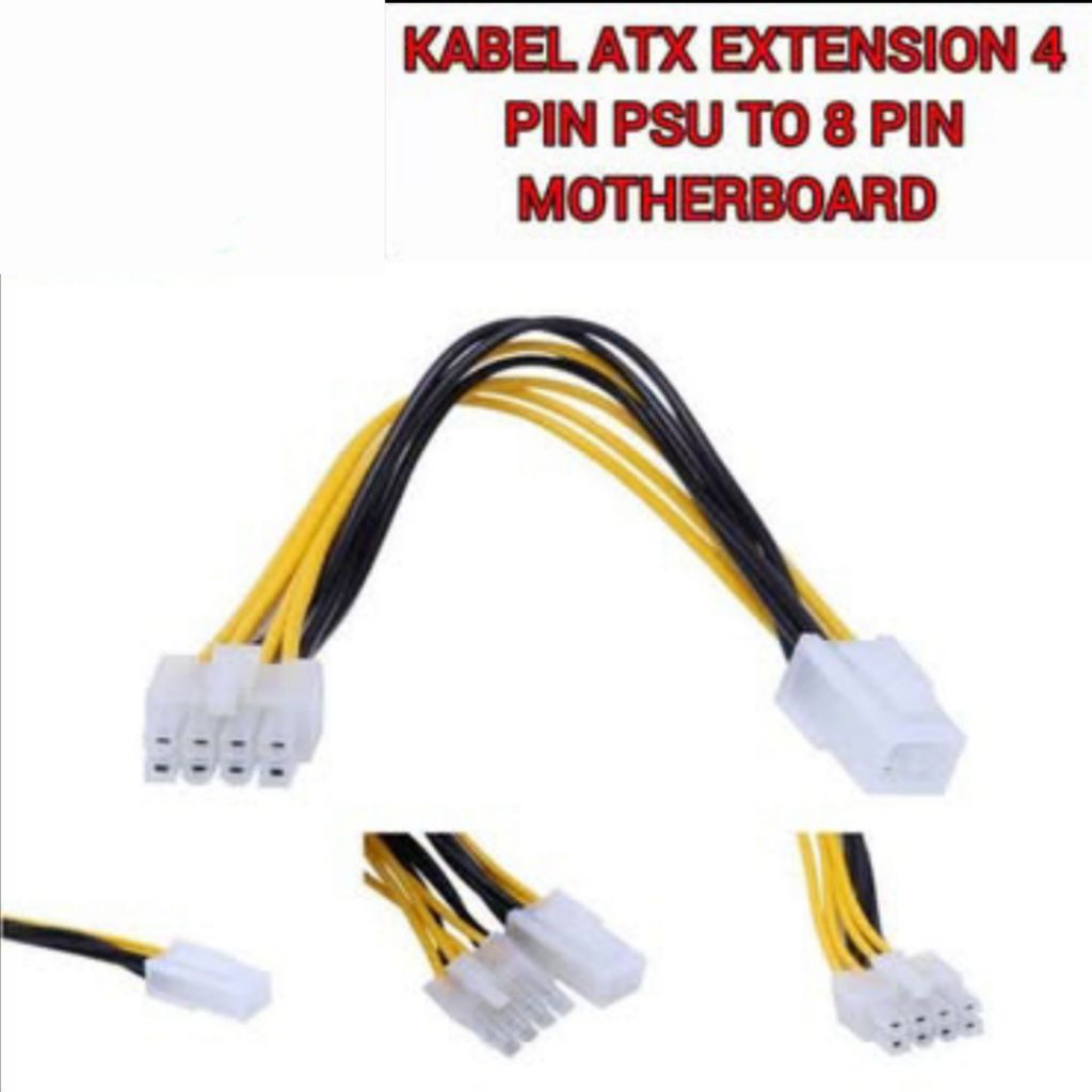 KABEL PERPANJANGAN 4 PIN PSU TO 8 PIN MOTHERBOARD KOMPUTER
