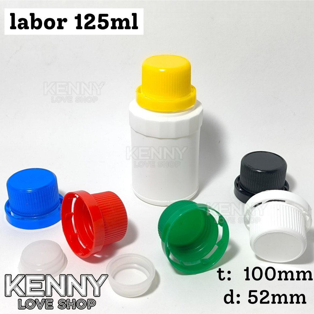 grab gojek  Botol LABOR 125 ml agro Pert 125ml Plastik HDPE solid pupuk Bulet cc putih bening