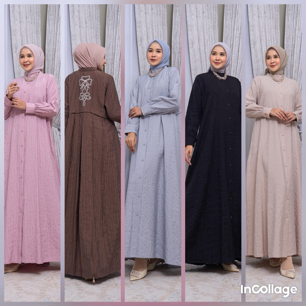 MAREVI ADRIA DRESS GAMIS TERBARU LEBARAN MAREVI ORIGINAL