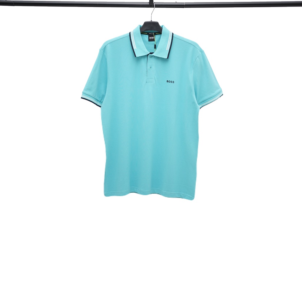 HUGO BOSS BLACK LOGO PADDY IN MINT GREEN POLO (100% Original)