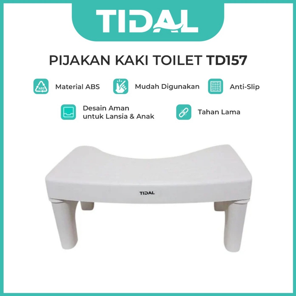 TIDAL Kursi Bangku Pijakan Kaki Toilet / Kloset Duduk Tidal Putih TD157