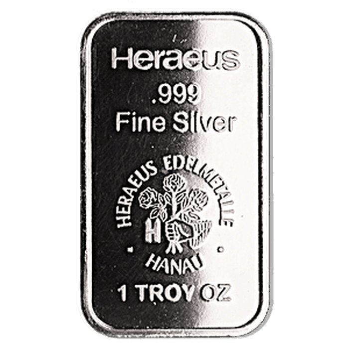Perak Batangan HeraeusSilver Bar 1 Troy Ounce 1 Oz 31 gram silver bar