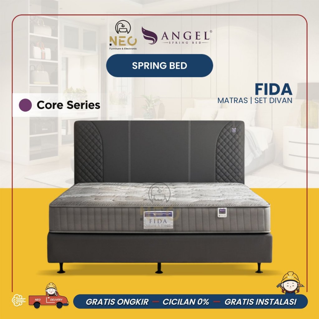 NEO - SPRINGBED ANGEL NEW FIDA  FULLSET  KASUR AJA  MATRASS ONLY SET DIVAN RANJANG  TEMPAT TIDUR  KI