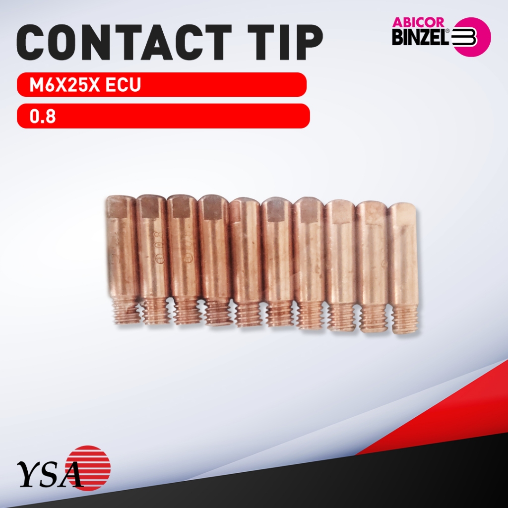 BINZEL CONTACT TIP KONTAK TIP M6X25X (0.8/1.0) ECU