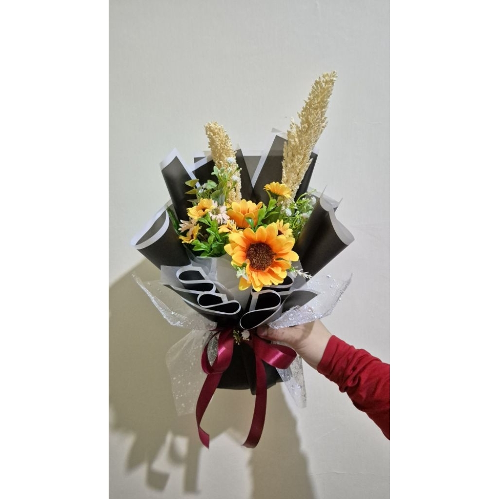 Buket Bunga Palsu / Bucket Bunga Makassar / Bunga Artificial / Custon Buket